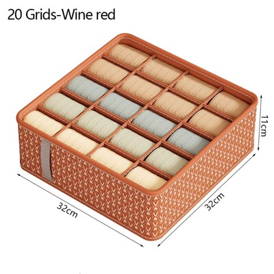 Κουτί αποθήκευσης εσωρούχων με θήκες Πολυλειτουργική ντουλάπα Organizer Κάλτσες εσωρούχων Κουτιά αποθήκευσης σουτιέν