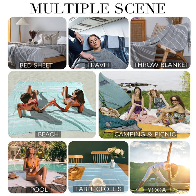 Puuvillased Türgi rannarätikud, eriti suured liivavabad, kiirkuivatamine, ujumisvann, matkarätik, reisitekk täiskasvanutele mõeldud esmatarbekaubad