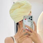 Femei Prosoape moi din microfibră Cască de duș Prosop Pălării de baie pentru femei Cască de păr uscat Uscare rapidă Moale pentru Lady Turban Head Fată Prosop