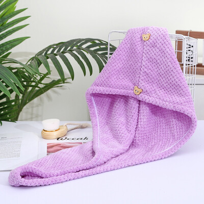 Femei Prosoape moi din microfibră Cască de duș Prosop Pălării de baie pentru femei Cască de păr uscat Uscare rapidă Moale pentru Lady Turban Head Fată Prosop