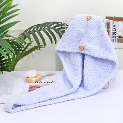 Femei Prosoape moi din microfibră Cască de duș Prosop Pălării de baie pentru femei Cască de păr uscat Uscare rapidă Moale pentru Lady Turban Head Fată Prosop