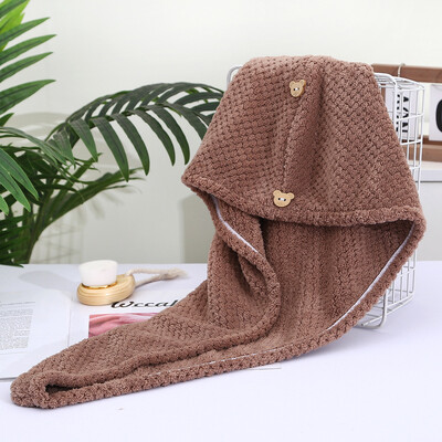 Femei Prosoape moi din microfibră Cască de duș Prosop Pălării de baie pentru femei Cască de păr uscat Uscare rapidă Moale pentru Lady Turban Head Fată Prosop