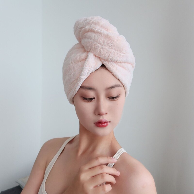 Femei Prosoape moi din microfibră Cască de duș Prosop Pălării de baie pentru femei Cască de păr uscat Uscare rapidă Moale pentru Lady Turban Head Fată Prosop