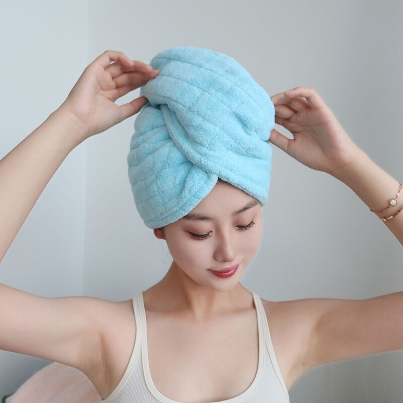 Femei Prosoape moi din microfibră Cască de duș Prosop Pălării de baie pentru femei Cască de păr uscat Uscare rapidă Moale pentru Lady Turban Head Fată Prosop