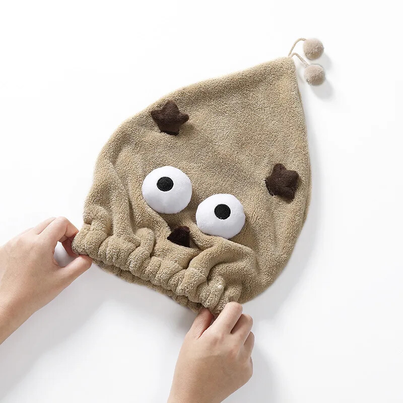 Armas kassi mikrofiibrist juuksekuivatusrätik vannimüts Tugevalt imav kuivatav pikk pehme spetsiaalne kuiva juuksemütsiga rätik korallisametiga