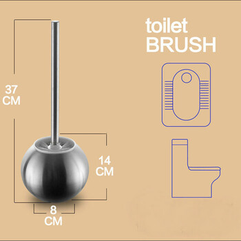 Четка за тоалетна чиния от неръждаема стомана Четка за почистване на баня с основа Креативна кръгла цветна четка за тоалетна чиния Wc аксесоари