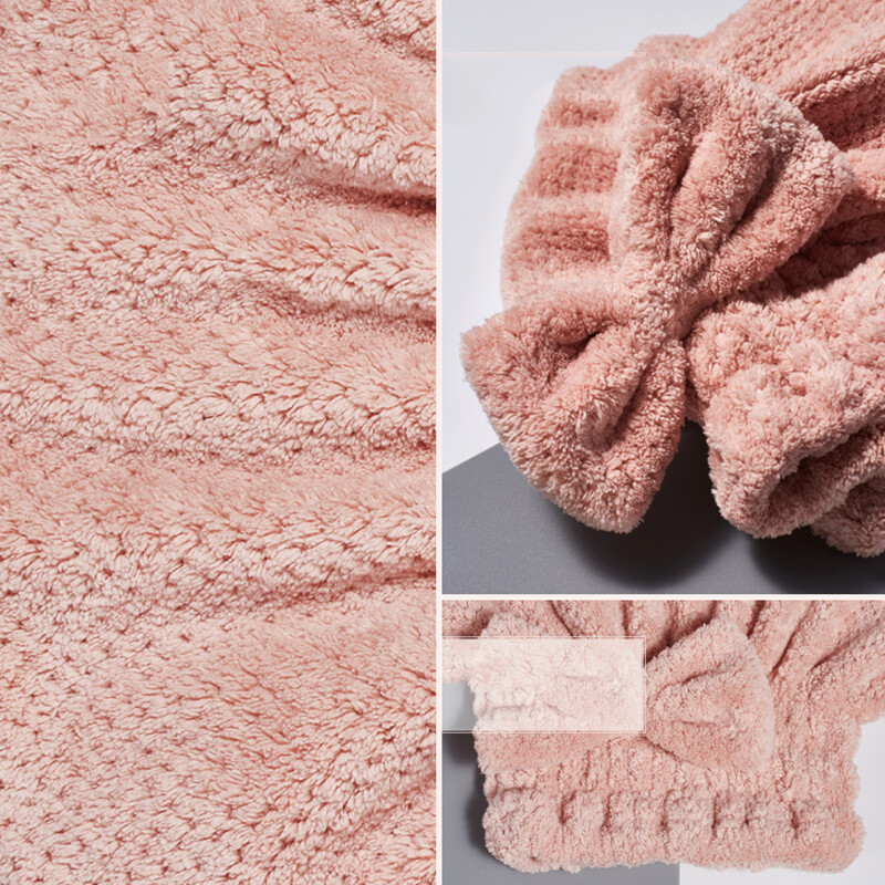 Bow Super imav käterätik juuksemähis elastne riba turban pleekimiskindel mikrofiiber pehme kork dušš Lady Sweet tavaline korall samet