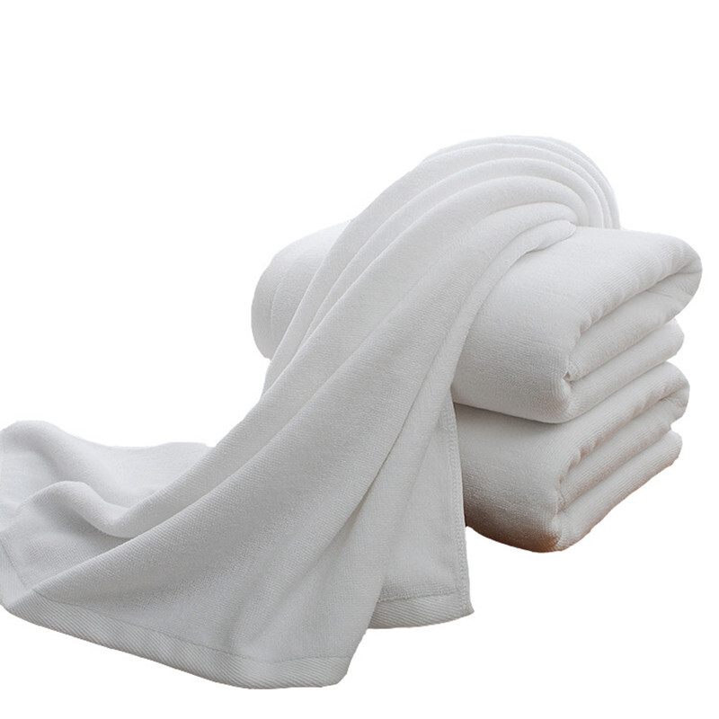 80x160cm valge suur vannilina paksendatud puuvillane rätik hästi imav vannirätik, mis sobib basseiniga perehotellidesse