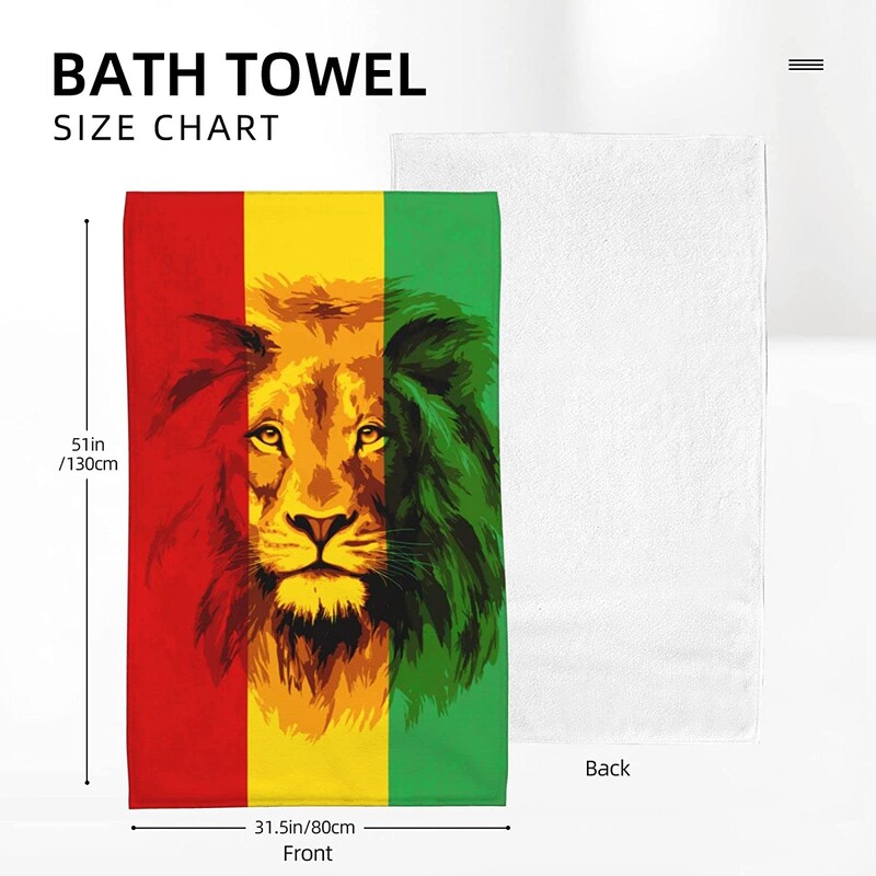 Mikrokiust rannarätik Reggae Rasta Flag Lion Vannirätikud Liivakindlad Kiiresti Kuivatavad Basseinirätikud Ujumisreisi rannatekk