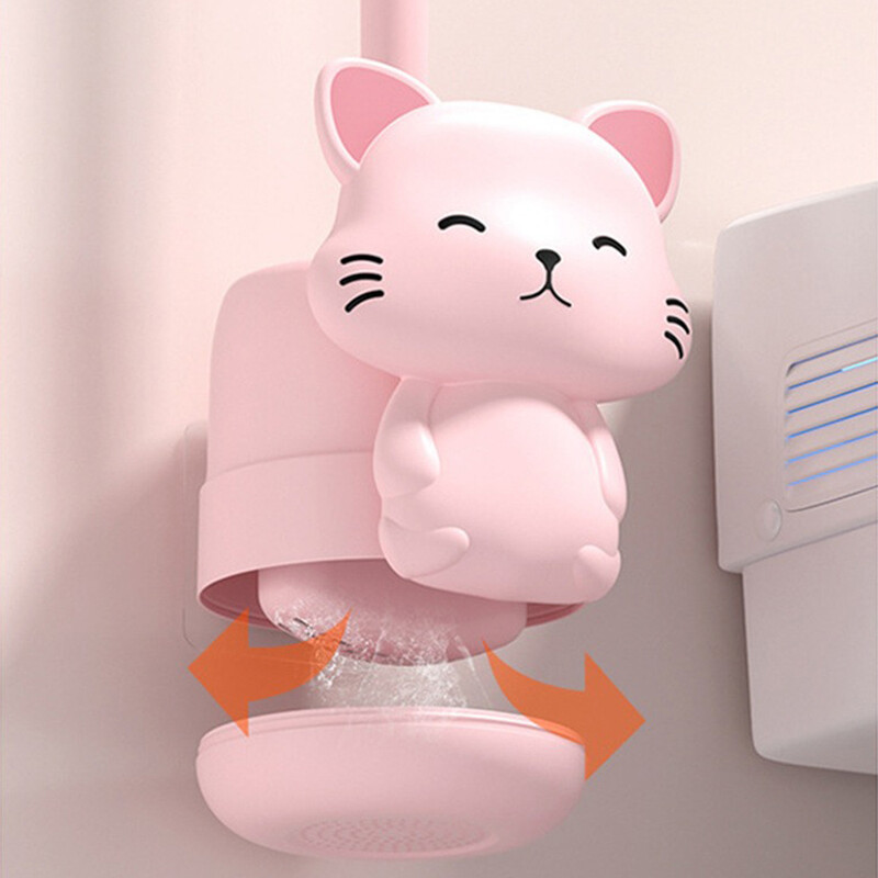 Sanitaarhari Cute Cat Base Seinale kinnitatav pika käepidemega WC-pott seinale riputatav ilma surnud nurgata Vannitoatarbed WC-harjade komplekt