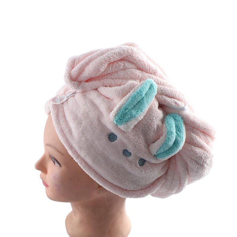 Korallifliis naistele kolmnurkpea mähis Kiiresti kuivav vannirätik juuksekuivatusrätik Mikrofiibrist rätik dušikork Dushi turban