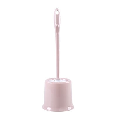 Set de perii de toaletă cu mâner din plastic cu suport Perii de curățare pentru colțuri Cap rotund din nailon detașabil Accesorii pentru baie WC Clasic