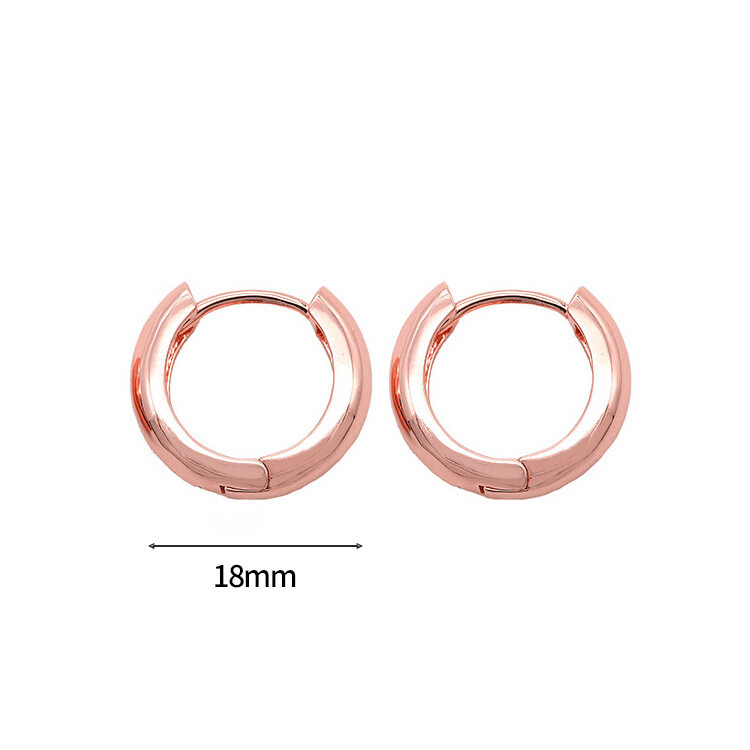 Tarpvalstybiniai nauji nauji paprasti apvalūs auskarai, padengti variu auksu Europos ir Amerikos blizgūs auskarai papuošalų gamyklos tiesioginis pardavimas