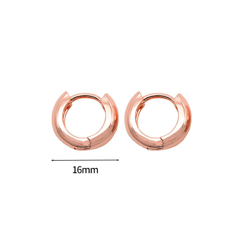 Tarpvalstybiniai nauji nauji paprasti apvalūs auskarai, padengti variu auksu Europos ir Amerikos blizgūs auskarai papuošalų gamyklos tiesioginis pardavimas