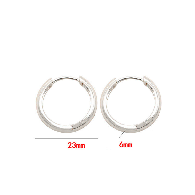 Tarpvalstybiniai nauji nauji paprasti apvalūs auskarai, padengti variu auksu Europos ir Amerikos blizgūs auskarai papuošalų gamyklos tiesioginis pardavimas