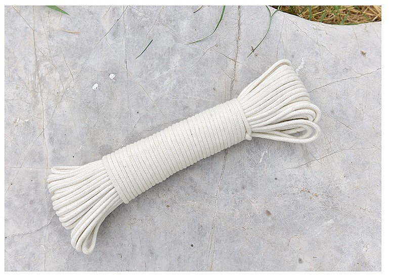savaime sugeriantis medvilninis virvelė su sukimosi šerdimi, baltas rankomis austas medvilninis virvelė, surišimo virvė, vėliavos kotas, palapinės virvelė, medvilninis virvelė