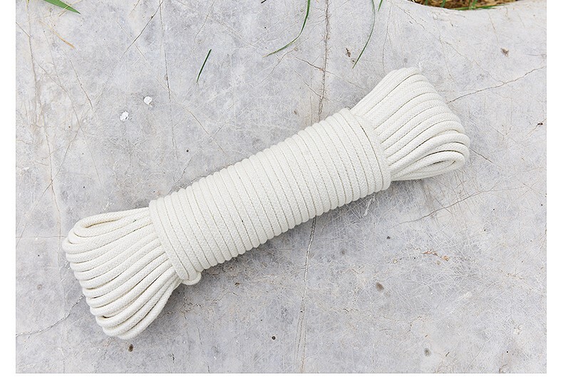 savaime sugeriantis medvilninis virvelė su sukimosi šerdimi, baltas rankomis austas medvilninis virvelė, surišimo virvė, vėliavos kotas, palapinės virvelė, medvilninis virvelė