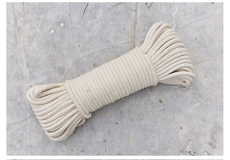 savaime sugeriantis medvilninis virvelė su sukimosi šerdimi, baltas rankomis austas medvilninis virvelė, surišimo virvė, vėliavos kotas, palapinės virvelė, medvilninis virvelė