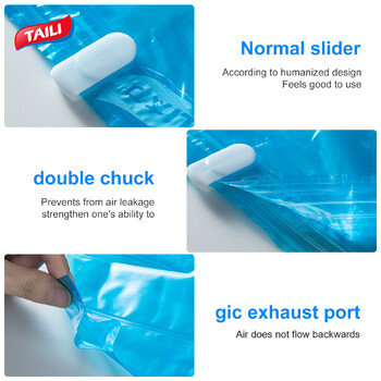 TAILI Roll Up Compression Vacuum Storage Bags 10pcs επαναχρησιμοποιήσιμες σακούλες αποθήκευσης Εξοικονομούν 80% του αποθηκευτικού χώρου Δεν χρειάζονται σακούλες κενού