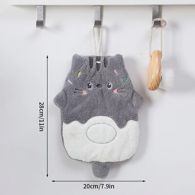 Animaciniai filmai Cats Rankšluosčiai Kawaii Kabantys rankšluostis Minkštas sugeriantis pakabinamas audinys Virtuvės reikmenys Vonios rankšluosčių reikmenys 타올
