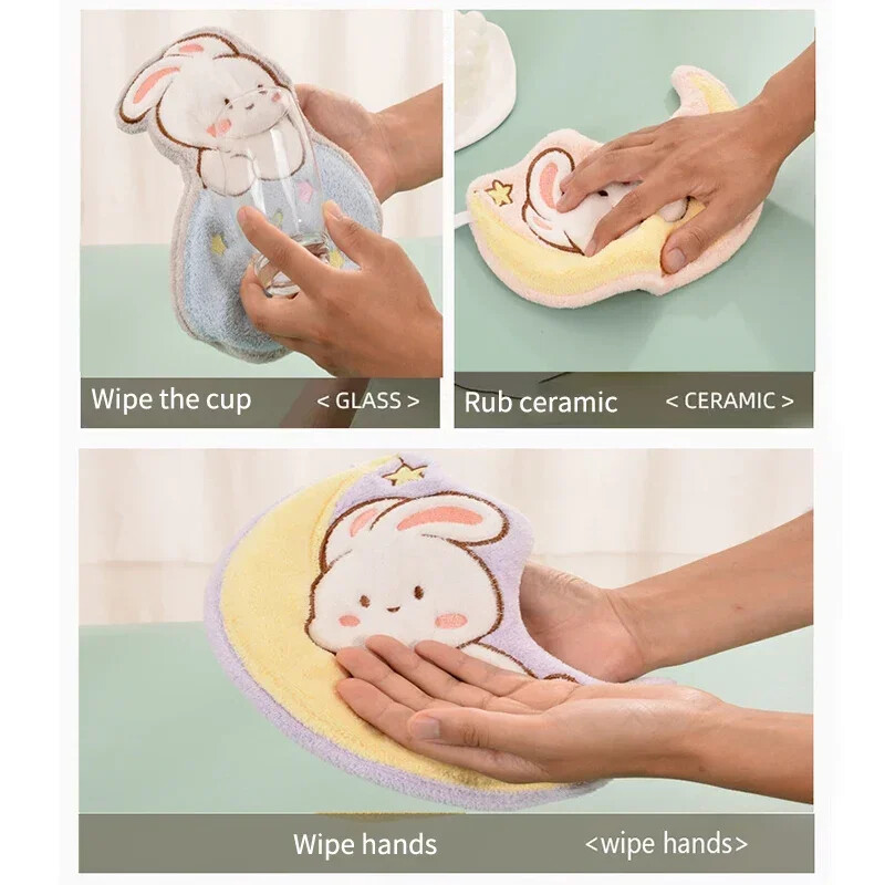 Drăguț prosop de mână Prosop absorbant moale pentru agățat pentru bucătărie, cârpă de curățat, baie pentru copii, prosop de baie, prosop din microfibră