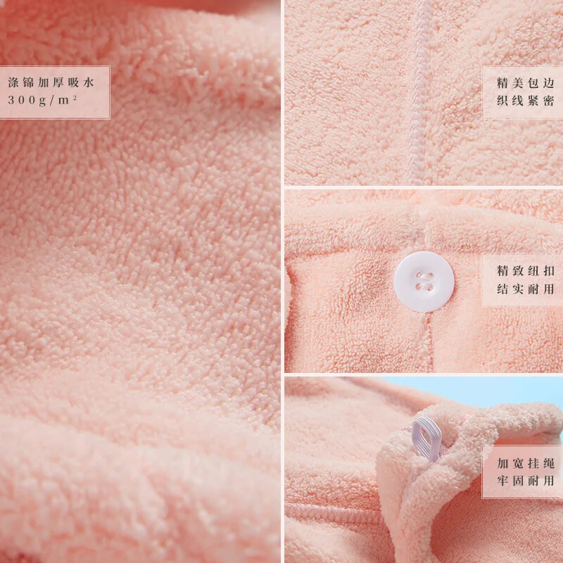 Uued Korea armsad küülikukõrvad korallifliis tugeva imavusega kuivadele juustele dušikork vannitoakomplekt rätik