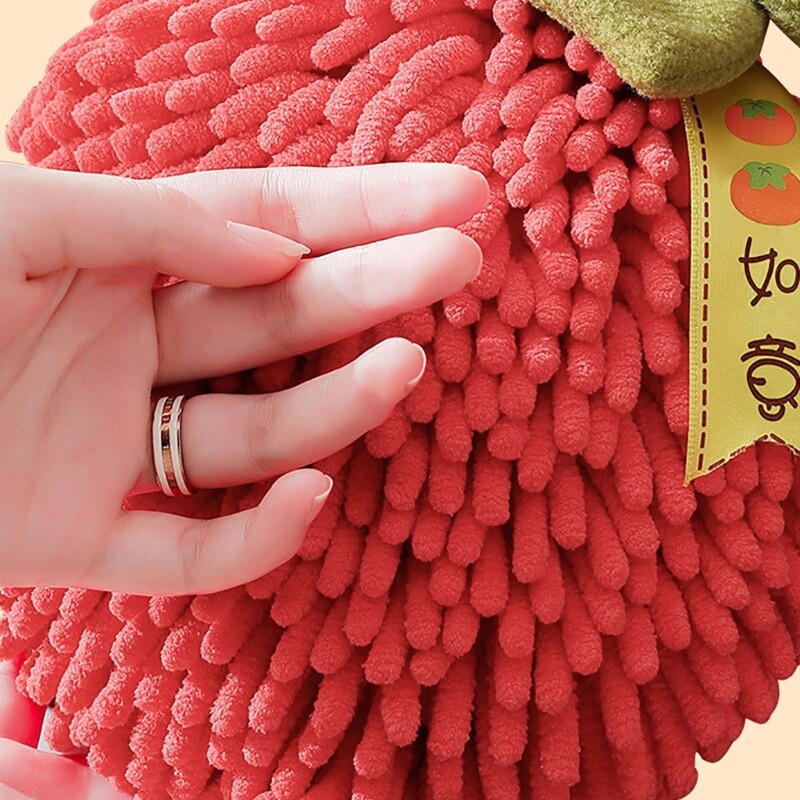 Riputusaasaga šenill-käterätikupall köögi-vannitoa jaoks Kiiresti kuivav pehme imav hurma käsipall