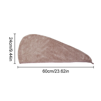 Практична микрофибърна шапка за суха коса с дъно Триъгълна шапка за душ Триъгълна шапка за коса Инструмент за кърпа за коса Меки консумативи за баня