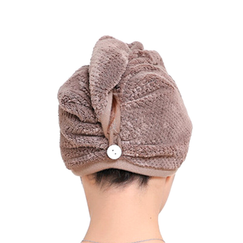 Căciulă practică de păr uscat din microfibră cu fund pentru uscare a părului Pălărie de duș triunghiulară Instrument pentru ștergere prosop de păr Accesorii moi pentru baie