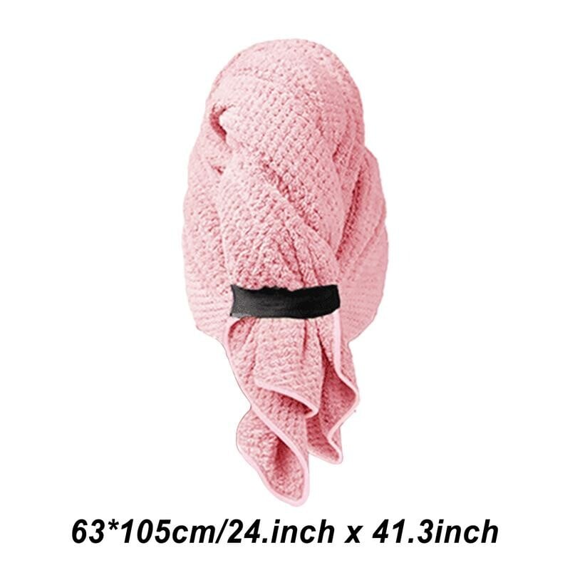 Prosop de baie absorbant din microfibră pentru femei, baie cu uscare rapidă, duș mai gros, păr lung și ondulat, șapcă uscată, accesorii de baie