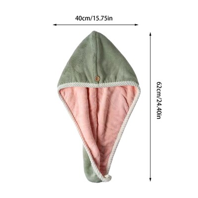 Juuksekuivatusrätik Kahekihiline juukseturbani mähis Tugev vett imav kolmnurkne dušimüts pühkiv juukserätik tööriist vannimüts