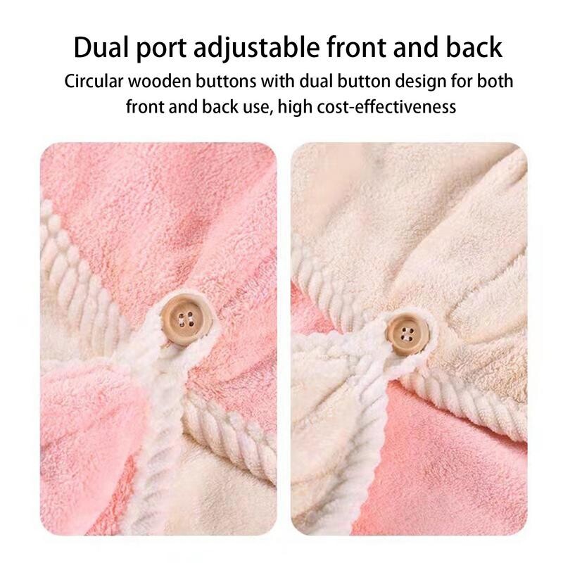 Juuksekuivatusrätik Kahekihiline juukseturbani mähis Tugev vett imav kolmnurkne dušimüts pühkiv juukserätik tööriist vannimüts