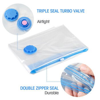 5 τμχ Vacuum Blanket Bag Τσάντα Vacuum Seal Τσάντες εξοικονόμησης χώρου για ρούχα Μαξιλάρι Κλινοκουβέρτα αποθήκευσης κουβέρτες ταξιδιωτικές τσάντες Organizer