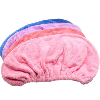 ZhangJi Women Bath Hair Dry Cap Мека влакнеста лунна шапка Сушеща кърпа Warp Turban с копче Бързосъхнеща шапка Хавлиена кърпа за баня