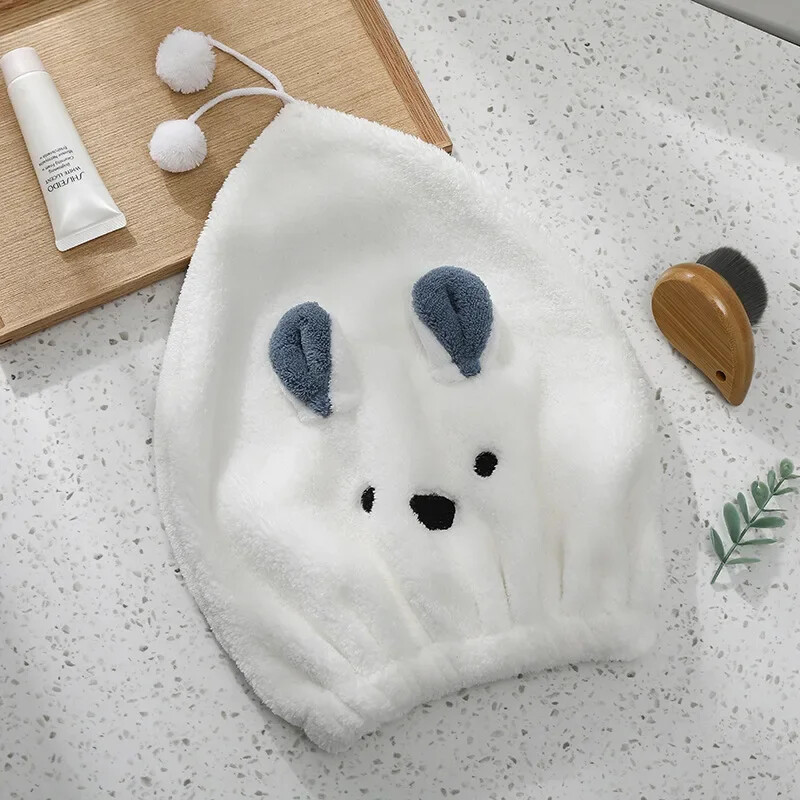 Pălărie de păr, solidă din microfibră, uscată rapid, prosop de iepure drăguț, prosoape de duș pentru femei, prosop textil de casă, prosop de baie, purtabil