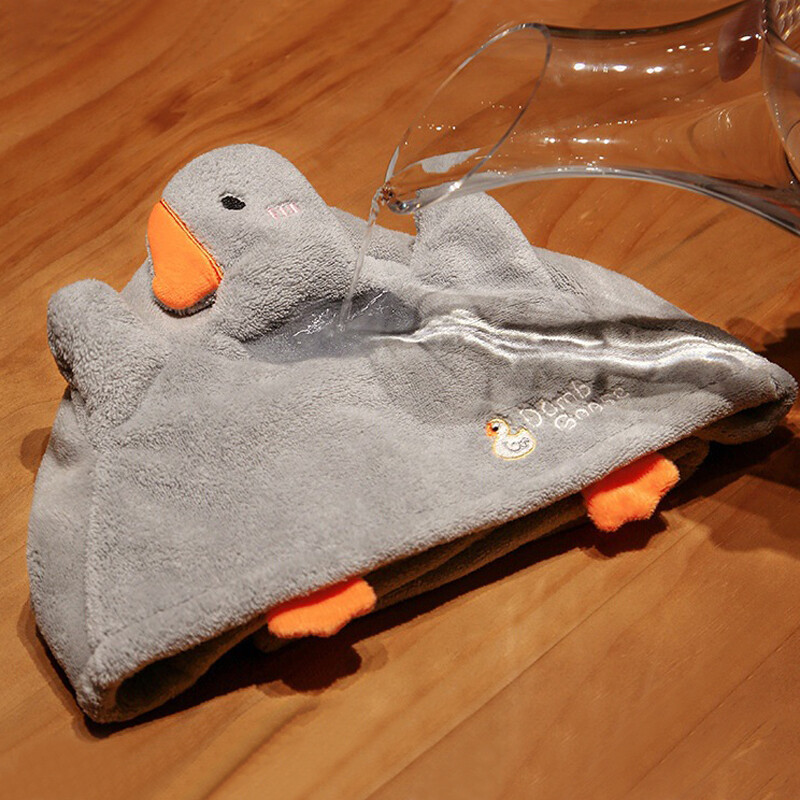 Cartoon Goose naiste juukserätikumüts Kiiresti kuivav korallide samet mikrofiiber Vannituba Super imav täiskasvanutele mõeldud saunamähised turbanimüts