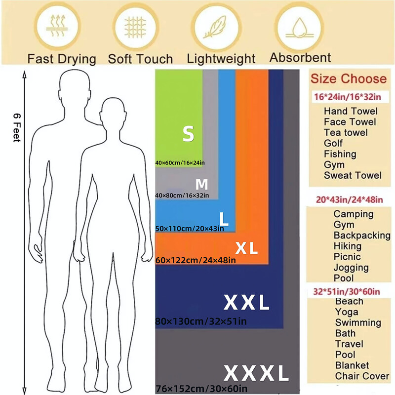 Prosop din microfibră cu geantă din plasă, prosoape absorbante cu uscare rapidă pentru camping, yoga pentru gimnastică, rucsac, drumeții