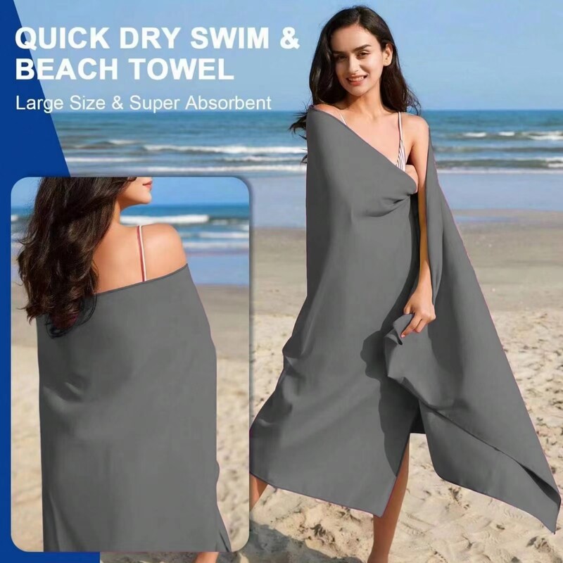 Prosop din microfibră cu geantă din plasă, prosoape absorbante cu uscare rapidă pentru camping, yoga pentru gimnastică, rucsac, drumeții