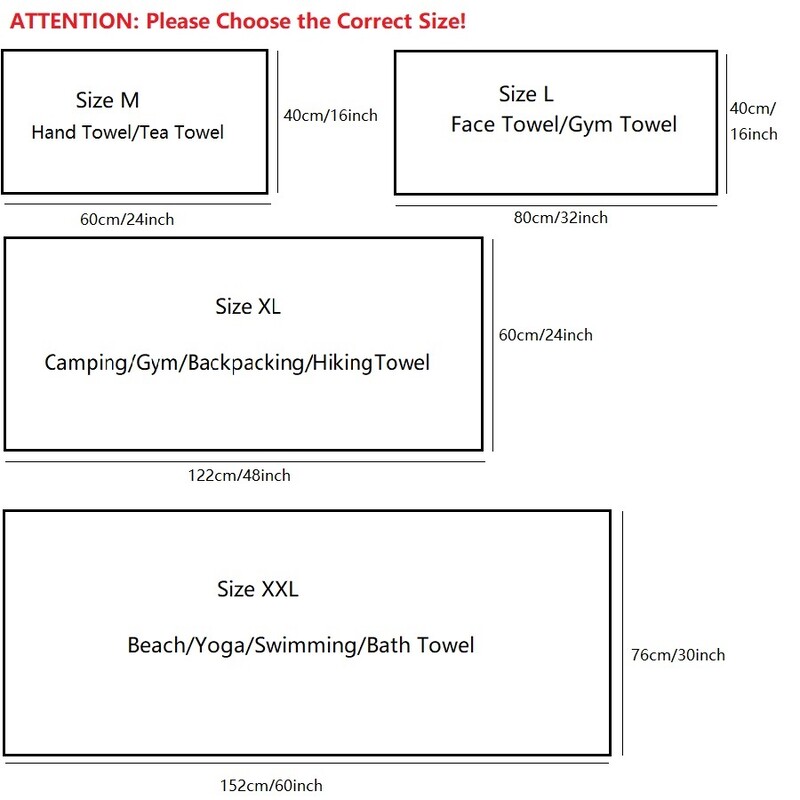 Ručnici za kampiranje, super upijajući, brzo sušeći putni ručnik od mikrovlakana, brzo sušenje, ultra mekani kompaktni ručnik za teretanu za kupanje na plaži