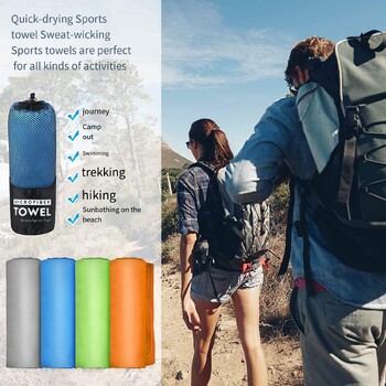 Microfiber Perfect Travel & Sports & Beach Fast Drying Super Absorbent Ultra Compact Κατάλληλο για Camping Backpacking Gym