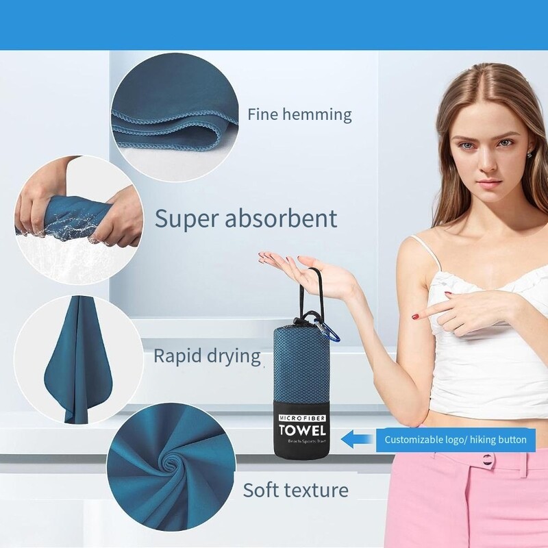Mikrofiibrist täiuslik reisi- ja spordi- ning rannarätik kiiresti kuivav üliimav ülikompaktne, sobib matkamiseks seljakotijõusaali