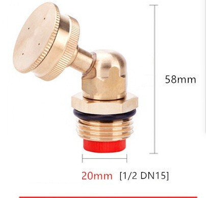 Põllumajanduse ehitusplatsi tolmu eemaldamine pihustav pihusti molekulaarlõhkepea Reguleeritav jahutus vasest otsik Aia ja aia haljastuse otsik