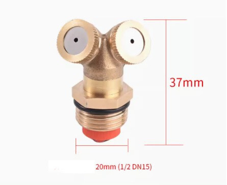 Põllumajanduse ehitusplatsi tolmu eemaldamine pihustav pihusti molekulaarlõhkepea Reguleeritav jahutus vasest otsik Aia ja aia haljastuse otsik