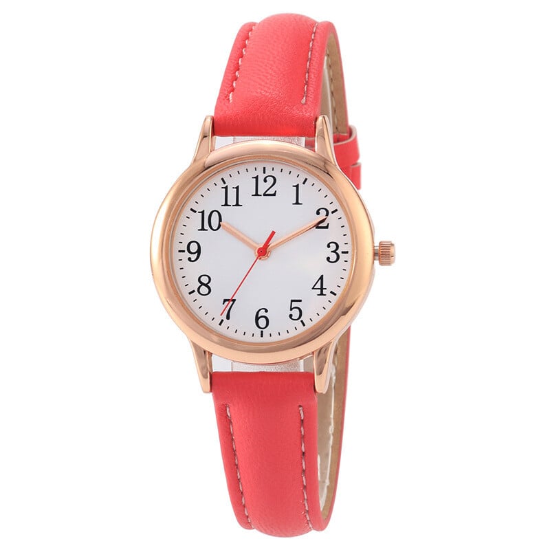 TPW Novi jednostavni modni ženski kvarcni sat s remenom Studentski kompaktni vodootporni sat s remenom na veliko