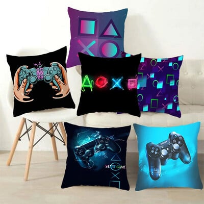 Decor pentru casa TV Game Fan Style Față de pernă pătrată Husă de pernă Anime Nou Design Gamer Grip Printed 45x45 Cadou pentru copii