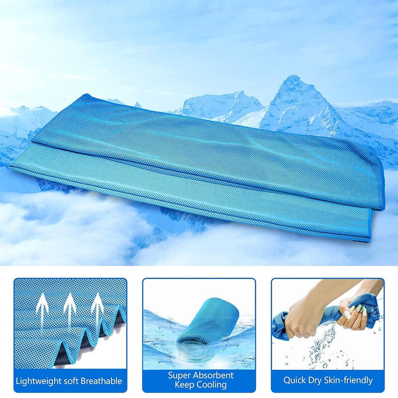 5 pakki jahutusrätikuid, 40" x 12" mikrokiust jahutusrätikud kaelale ja näole, rätikud jooksmiseks, joogaks, reisimiseks, ronimiseks