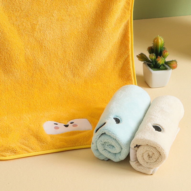 35x75cm korallifliisist multifilm karu panda rebane tikitud imav pehme vannitoa laste käterätik