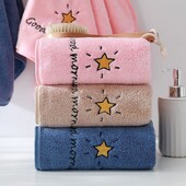 Mielas kūdikių rankšluostis Coral Velvet Kids vonios rankšluostis skalbimo šluostė Minkšta sugerianti vaikiška vonios dušo servetėlė Veido rankšluostis 75x35cm
