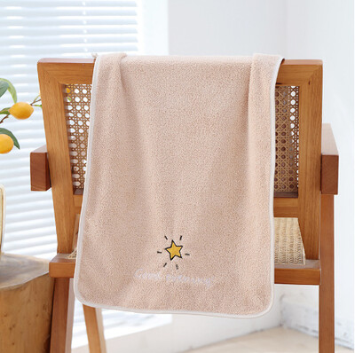 Mielas kūdikių rankšluostis Coral Velvet Kids vonios rankšluostis skalbimo šluostė Minkšta sugerianti vaikiška vonios dušo servetėlė Veido rankšluostis 75x35cm
