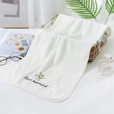 Mielas kūdikių rankšluostis Coral Velvet Kids vonios rankšluostis skalbimo šluostė Minkšta sugerianti vaikiška vonios dušo servetėlė Veido rankšluostis 75x35cm